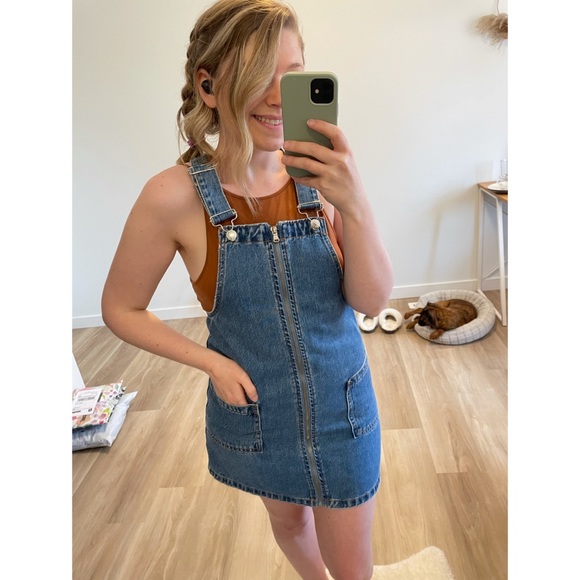 Pull&Bear Dresses & Skirts - Pull&Bear Overall Zip Up Denim Dress
